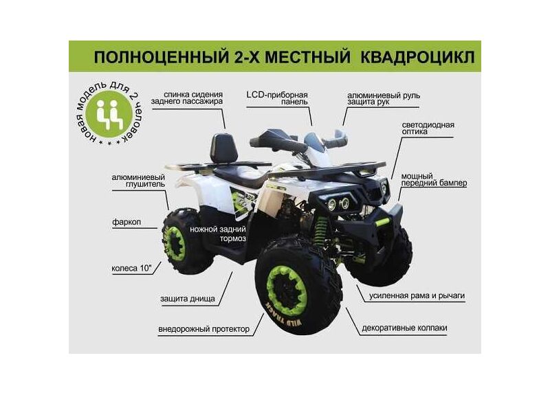 Квадроцикл MOTOLAND 200 WILD TRUCK - изображение 68